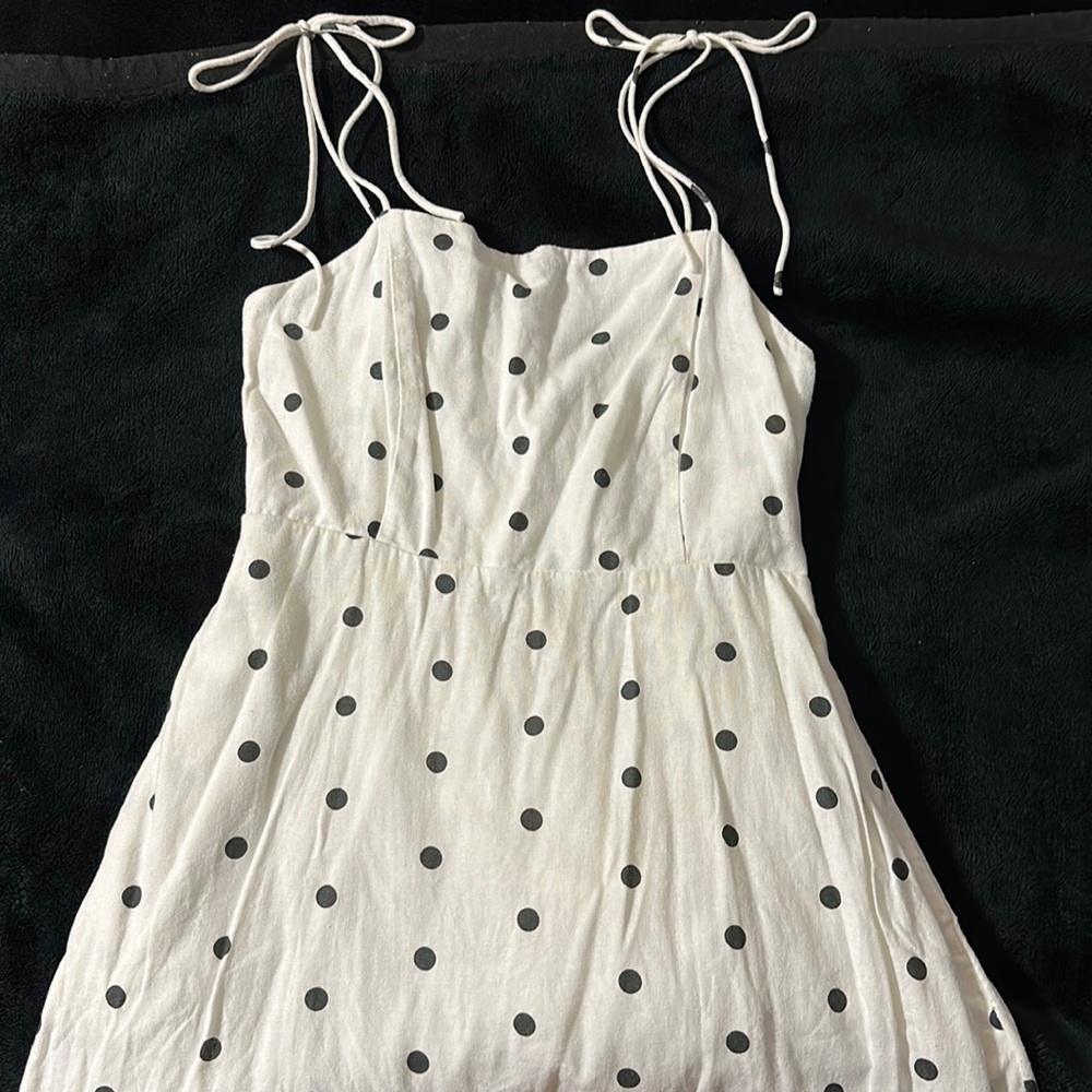 Old Navy White Polka Dot Mini Dress